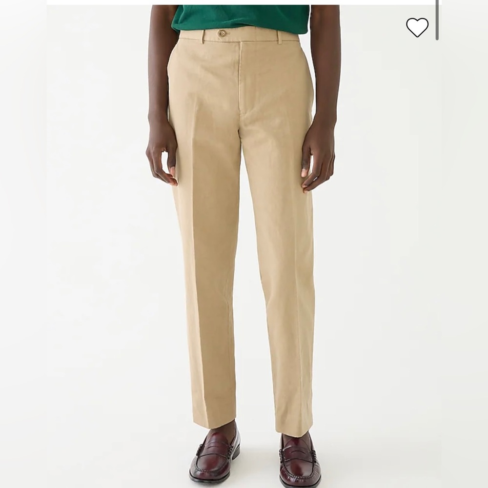 J crew - garment dyed cotton-linen blend chino pants